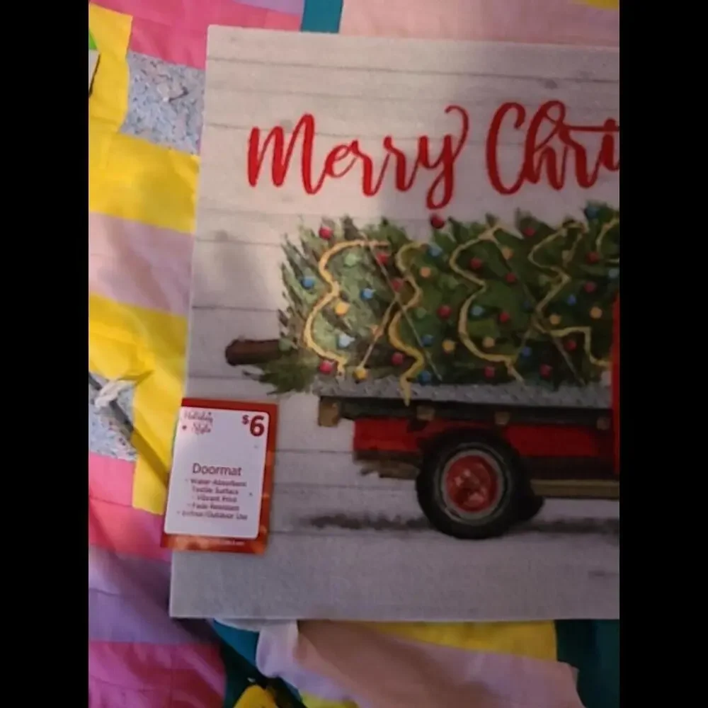 Home For The Holidays Doormat With Truck